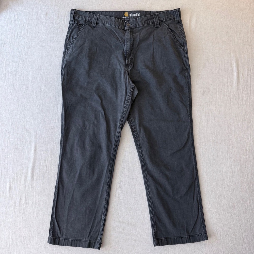 Carhartt Relaxed Fit Rugged Flex Canvas Work Pants Gray 40x30 Mens
